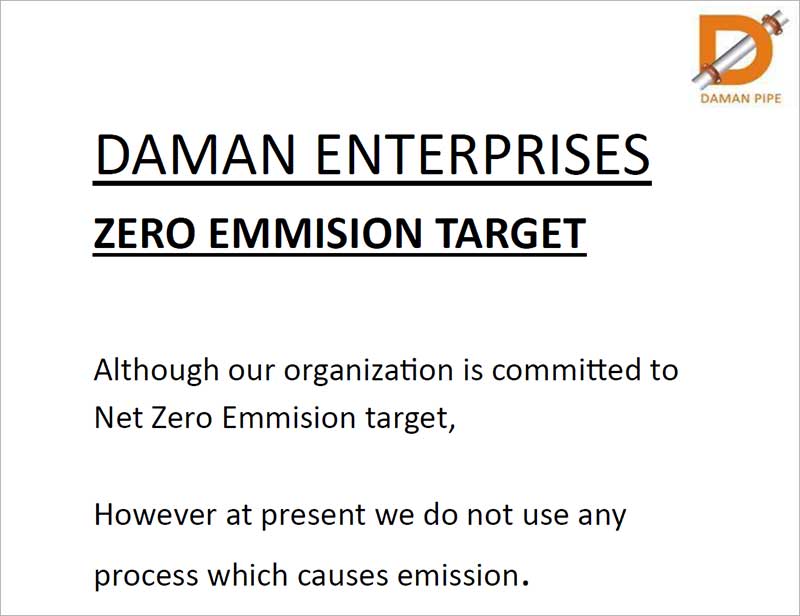 Daman enterprises Zero Emmision Target